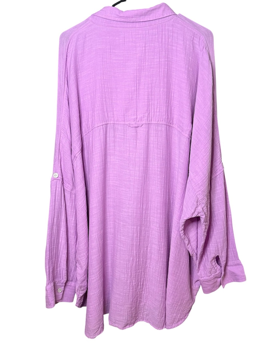 American Eagle Outfitters Lavender Oversized Button-Up Shirt - Picture 7 of 9